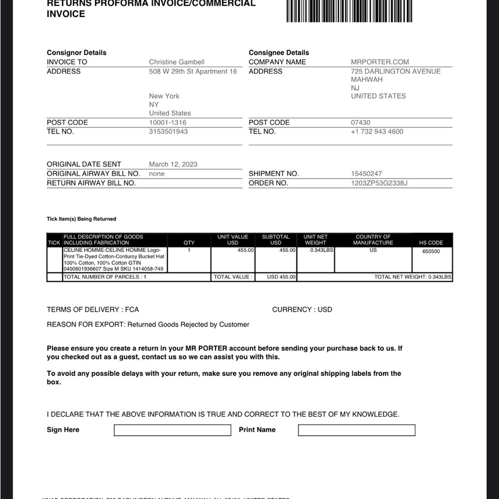 Celine Tie-Dye Bucket Hat NWOT - Picture 5 of 6